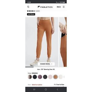 New 2X Fabletics Sequoia On the Go Cold Weather Joggers Pants Athletic Casual